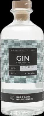 Bouteille de spiritueux : Dry Gin de la marque Rivington