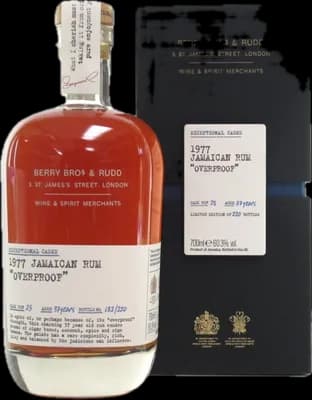 Bouteille de spiritueux : Jamaica Rum Overproof de la marque Berry Bros & Rudd 
