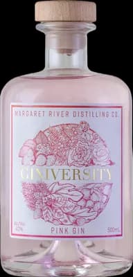 Bouteille de spiritueux : Pink Gin de la marque Giniversity