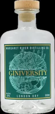 Bouteille de spiritueux : London Dry Gin de la marque Giniversity