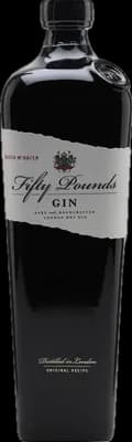 Bouteille de spiritueux : London Dry Gin de la marque Fifty Pounds
