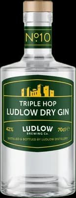 Bouteille de spiritueux : No.10 Triple Hop Ludlow Dry Gin de la marque Ludlow