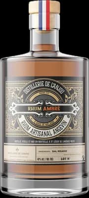 Bouteille de spiritueux : Rhum ambré de la marque Distillerie de l'Anjou