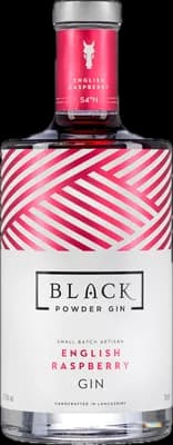 Bouteille de spiritueux : English Raspberry Gin de la marque Black Powder