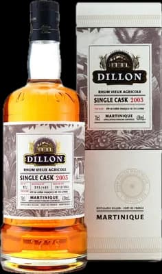 Bouteille de spiritueux : Single Cask 2003 de la marque Dillon