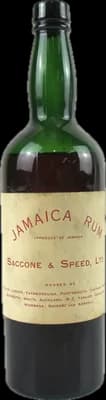 Bouteille de spiritueux : Jamaica Rum 1950s de la marque Saccone & Speed Ltd