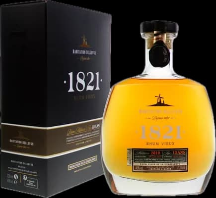 Bouteille de spiritueux : 1821 Rhum Vieux 10 ans Millésime 2010 de la marque Habitation Bellevue