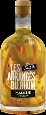 Bouteille de spiritueux : Les Arrangés Du Rhum Mangue Passion de la marque Breiz’île