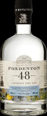 Bouteille de spiritueux : 48 London Dry Gin de la marque Foxdenton