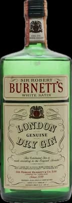 Bouteille de spiritueux : White Satin Gin 1980 de la marque Burnett's