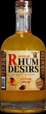 Bouteille de spiritueux : Mangue Epices de la marque Rhum Désirs