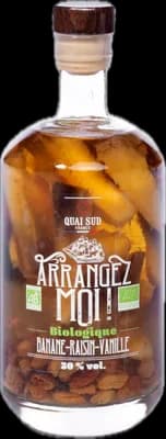 Bouteille de spiritueux : Arrangez-Moi Banane-Raisin-Vanille Bio de la marque Quai Sud