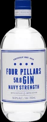 Bouteille de spiritueux : Navy Strength Gin de la marque Four Pillars