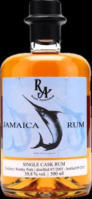 Bouteille de spiritueux : Jamaica Rum de la marque Worthy Park