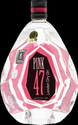 Bouteille de spiritueux : Gin de la marque Pink 47