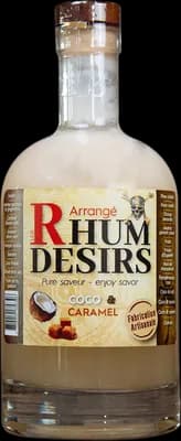 Bouteille de spiritueux : Coco Caramel de la marque Rhum Désirs