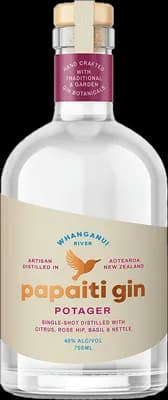 Bouteille de spiritueux : Potager de la marque Papaiti Gin