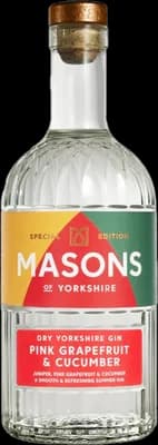Bouteille de spiritueux : Pink Grapefruit & Cucumber de la marque Masons Of Yorkshire