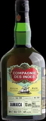 Bouteille de spiritueux : Jamaica 10 Ans – Single Cask de la marque Compagnie des Indes