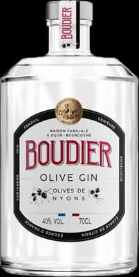 Bouteille de spiritueux : Gin olives de Nyons de la marque Gabriel Boudier