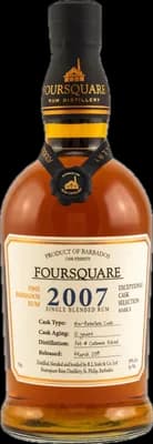 Bouteille de spiritueux : Exceptional Cask Selection X 2007 de la marque Foursquare