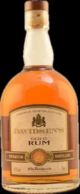 Bouteille de spiritueux : Gold Rum de la marque Davidsen's