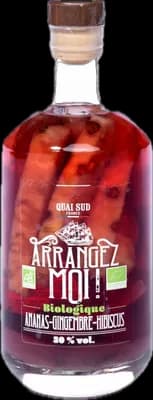 Bouteille de spiritueux : Arrangez-Moi Ananas-Gingembre-Hibiscus Bio de la marque Quai Sud