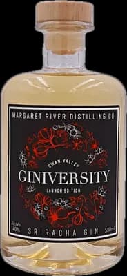 Bouteille de spiritueux : Sriracha Gin de la marque Giniversity