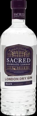 Bouteille de spiritueux : London Dry Gin de la marque Sacred