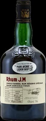 Bouteille de spiritueux : Single Barrel (Park Avenue Liquor Shop) de la marque Rhum J.M