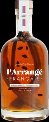 Bouteille de spiritueux : Banane - Café Vanille bourbon de la marque L’Arrangé Français