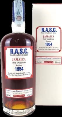 Bouteille de spiritueux : R.A.S.C. Royal Army Service Corps de la marque Velier & Begnomi