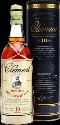 Bouteille de spiritueux : Dix ans d'âge de la marque Clément