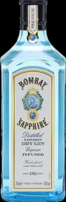 Bouteille de spiritueux : London Dry Gin de la marque Bombay Sapphire