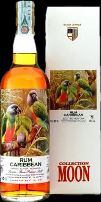 Bouteille de spiritueux : Rum Caribbean de la marque Moon Import