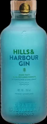 Bouteille de spiritueux : Gin de la marque Hills and Harbour 