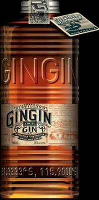 Bouteille de spiritueux : Gingin Gin de la marque Gingin