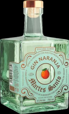 Bouteille de spiritueux : Gin Naranja Premium de la marque Martes Santo