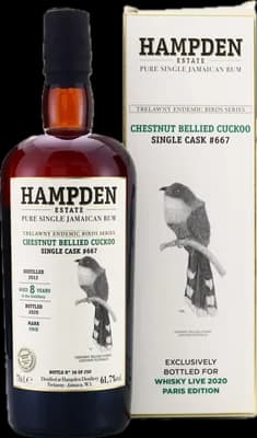 Bouteille de spiritueux : Trelawny Endemic Birds (Chestnut Bellied Cuckoo) de la marque Hampden