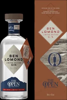 Bouteille de spiritueux : The Open Limited Edition Gin de la marque Ben Lomond
