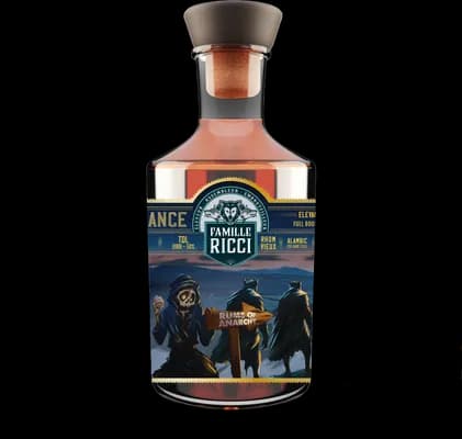 Bouteille de spiritueux : Rums Of Anarchy – Alliance de la marque Famille Ricci