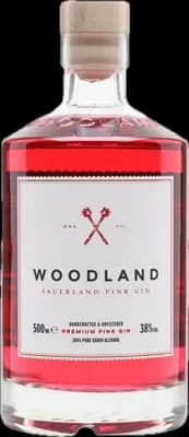 Bouteille de spiritueux : Sauerland Pink Gin de la marque Woodland