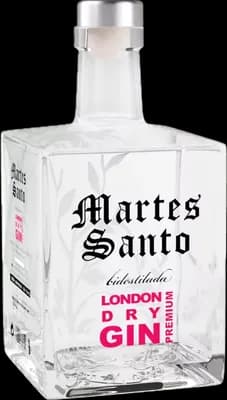 Bouteille de spiritueux : London Dry Gin Ginebra Premium Bidestilada de la marque Martes Santo