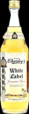 Bouteille de spiritueux : Edwin Charley White Label 1970s de la marque J. Wray & Nephew LTD.
