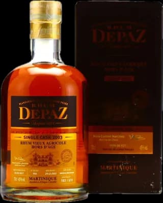 Bouteille de spiritueux : Single Cask de la marque Depaz