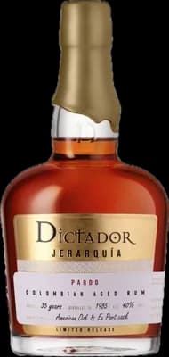 Bouteille de spiritueux : Jerarquia Pardo 35 Years 1985 de la marque Dictador