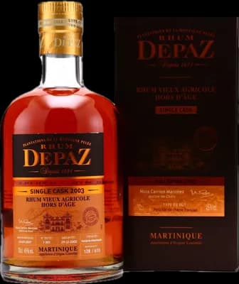Bouteille de spiritueux : Single Cask de la marque Depaz